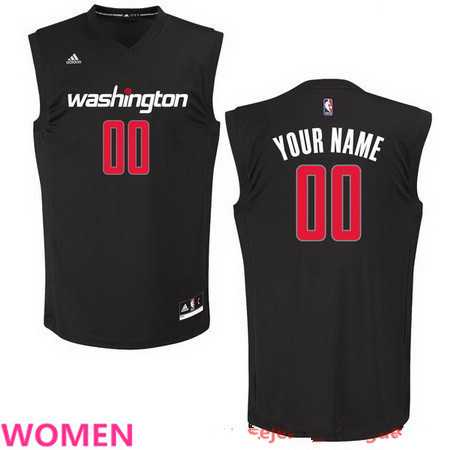 Womens Customized Washington Wizards Adidas Black Fashion Basketball Jersey